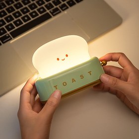 Resim Yeşil Sevimli LED Tost Masa Lambası 