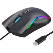 Resim Sones Hxsj A869 Type-c 7200 Dpi 6 Modlu Ayarlanabilir 7 Tuşlu Rgb Işıklı Kablolu Oyun Faresi Diğer 