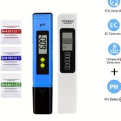 Resim Cloud Prime 2 Adet Dijital pH/TPDS/EC/TDS/Sıcaklık Ölçer - LCD Ekranlı Çift Sensörlü Su Kalitesi Ölçer, Akvaryum, Laboratuvar, Havuz ve Spa için 0-14 pH, 0-9999PPM TDS/EC, Sıcaklık Algılama - Kalibrasyon Tampon Solüsyonları Dahil (PH 4.005 & 7.005) - Pil ile Çalışan (Şarj Edilemez), Ergonomik Tasarım, Net Görünümlü Ekran, Kompakt Tasarım, Güvenilir Ölçüm, Akvaryum Bakımı, Havuz Testi 