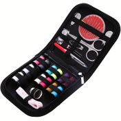 Resim 1 set sanat mini seyahat dikiş seti, tüm mevsimler için uygun el yapımı temel malzemeler, tuval dikiş araç seti, küçük tamirler ve renk karıştırma için kullanılır 