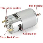 Resim Okn Rs-775 Dc Motor 24v 15000 Rpm Yüksek Devirli Fırçalı Motor 