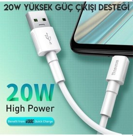 Resim Baseus Mini White Micro Usb 4A Oppo Vıvo Dash Usb Şarj Kablosu 1 (473991249)-Beyaz 