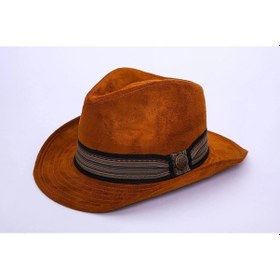 Resim Twingold İsme Özel Süet Kovboy Fötr Şapka - Ab01007 - Taba Taba 