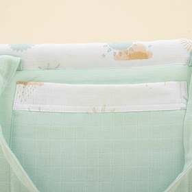 Resim Bebek Bakım Çantası - Su Yeşili Muslin - Su Yeşili Güneş 