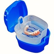 Resim 1 adet Ağız Protezi Bakım Temizleme Kutusu, Protezleri Temizleyen ve Asılı Ağ Konteyneri, Filtreli File ile Protez Banyo Kutusu, Plastik Temizleme Kutusu 