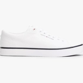 Resim Tommy Hilfiger TH HI VULC CORE LOW II MESH Erkek Beyaz Sneaker FM0FM05513YBS 