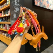 Resim Silver1 Gıoıo Yeni Sevimli Kedi Pençe Çapraz Giyinme Kurumi Bebek Araba Anahtarlık Büyük Kulak Köpek Çift Okul Çantası Hediye Anahtarlık Kolye (Yurt Dışından) 