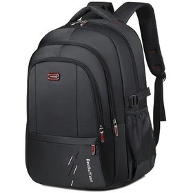 Resim Oldfriend Siyah Geniş Kapasiteli Seyahat Sırt Çantası 17 Laptop Bölmesi Ayarlanabilir Askılar Ve Çoklu Cepler Siyah 