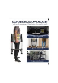 Resim Clımbex Titan 5 Metre Teleskopik Merdiven Güvenli Kilit Sistemli Profesyonel Model 