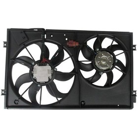 Resim Volkswagen Caddy 11/15 Radyatör Ve Klima Fan Davlumbazı Komple Çiftli 7+7 Kanat Motorlu Oris 