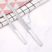 Resim Paslanmaz Çelik Tırnak Törpüsü - Pürüzsüz, Parlak Tırnaklar için Çift Taraflı Manikür Aracı - Kokuşuz, Eller & Ayak Bakımı için Mükemmel 