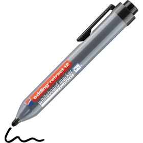 Resim 12 Retract Beyaz Yazı Tahtası Kalemi - Siyah - 1 Kalem - Yuvarlak Uç 1,5-3 mm 