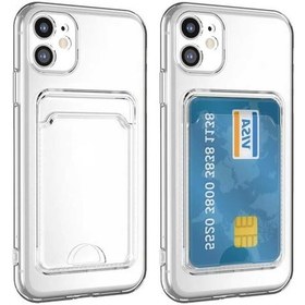 Resim Adige İphone Uyumlu 12 Mini Kılıf Kamera Korumalı Kartlıklı Setra Şeffaf Silikon 