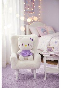 Resim Hello Kitty Mor Peluş Oyuncak & Uyku Arkadaşı 21cm Beyaz 