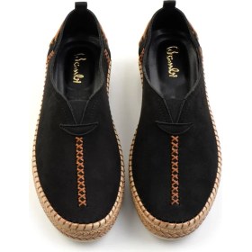 Resim Bambi Siyah Süet Kadın Espadril K01309210502 