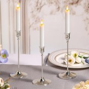 Resim 3 adet Vintage Metal Mum Tutucu Seti, Düğün, Aile Toplantıları ve Parti için - Muhteşem Masa Mum Tutucu Dekorasyonu, Noel, Cadılar Bayramı, Şükran Günü, Yeni Yıl ve Sevgililer Günü için - Şık Yemek Merkezi Dekorasyonu (Mumlar Dahil Değil) 