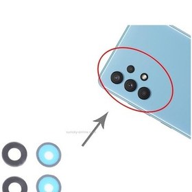 Resim Samsung Uyumlu A325 A32 Arka Kamera Camı ( Çıtasız Sadece Cam) 