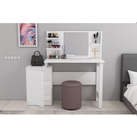 Resim Derya Dekor Jeni Makyaj Masası Beyaz 