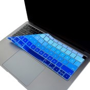 Resim Laptop Macbook Air Klavye Koruyucu US-TR Harf Baskılı A1932 ile Uyumlu Ombre 