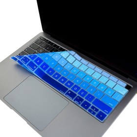 Resim Laptop Macbook Air Klavye Koruyucu US-TR Harf Baskılı A1932 ile Uyumlu Ombre 