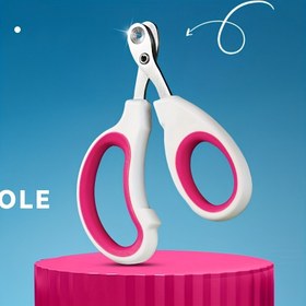Resim 4 Renk Mevcut - Metal Pet Bakım Aracı, Tutma Kolay, Güvenli Yuvarlak Delik Tasarımı, Paslanmaz Çelik Kedi Pati Makası, Pil Olmadan 