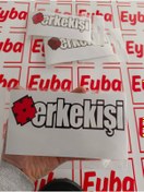 Resim EYBA STİCKER Erkek İşi sticker renkli baskı baskes 1 adet 18x6 cm 