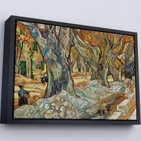 Resim Ahşap Çerçeveli Vincent Van Gogh Sokak Emekçileri Tablo Altın 55 X 75, TTÇ.KNV7167FRM 
