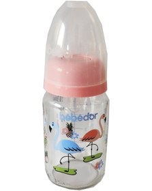 Resim Bebedor Desenli Silikon Emzikli Yavaş Akış Pembe 125 Ml Kod: 30302 Cam Biberon 