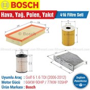 Resim Vw Golf 6 1.6 Tdı Bosch Filtre Bakım Seti (2008-2012) 