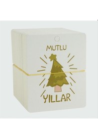 Resim Flzdgnkr Mutlu Yıllar Bileklik Kartı 200 Adet-beyaz Çok Renkli 66564106 