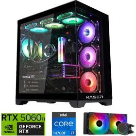 Resim Xaser Lexus X360 I7 14700F 16GB Ddr5 Ram 2tb M.2 Nvme SSD 8gb RTX5060 Ti Sıvı Soğutmalı Oyuncu Bilgisayar 