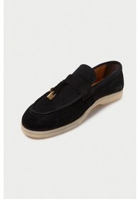 Resim Mubiano Hakiki Deri Collection Kadın Süet Loafer & Babet Siyah -mckry1410-s Siyah 