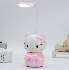 Resim Livava Hello Kitty Figürlü Şarjlı Masa Lambası - Kitap Okuma Işığı & Dekoratif Gece Lambası 