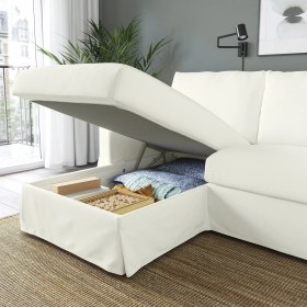 Resim IKEA Beyaz Rahat Kanepe - Uzanma Koltuklu 3'lü Kanepe 