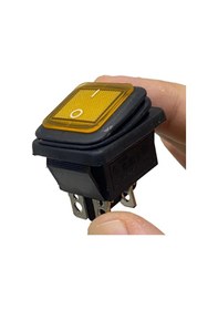 Resim Ic-104w Geniş Körüklü Işıklı Anahtar On-off 4p Sarı 