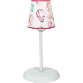 Resim Şenay Aydınlatma Çocuk Odası Konik Kumaş Küçük Abajur-Pembe Balon 