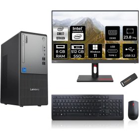 Resim Lenovo Thinkcentre Neo 50T Gen 5 Intel Core I7 13700 8gb 512GB SSD 23.8" Fhd Monitör W11H Masaüstü Bilgisayar & Per4 USB Bellek 12UB000LTRMNT342 