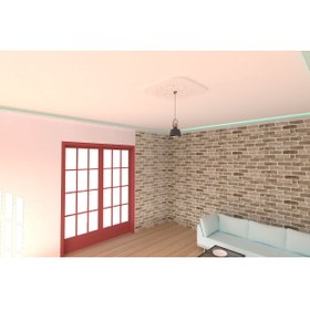 Resim MOTİFPİYER Motifpiyer Lamba Tavan Göbeği-52-kare-oval-56x56cm-2adet 