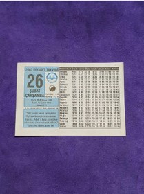 Resim 26 Şubat 2003 Takvim Yaprağı - Nostaljik Koleksiyonluk Takvim Yaprağı A 