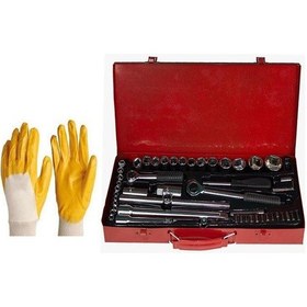 Resim Lokma Takımı Krom Kaplı Çelik 52 Parça Cırcırlı Lokma Seti + Taş N11.3602 