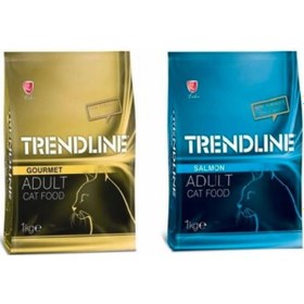 Resim Trendline Gourmet Yetişkin Kedi Maması + Trendline Somonlu Yetişkin Kedi Maması 2 x 1 KG 