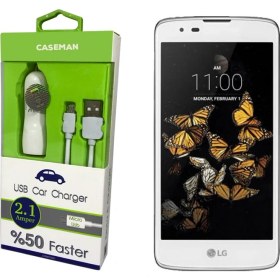 Resim Case Man LG K8 Araç Şarj Cihazı Adaptör + Data Kablosu Hızlı Şarj Özellikli 