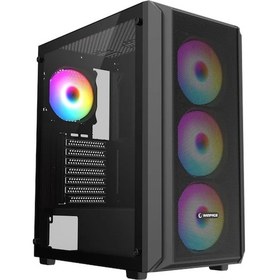 Resim Rampage Beta Mesh 650w 80+ Siyah Temperli Cam 4x120mm Argb Fan Akak0rmp0007 