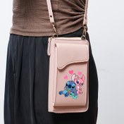 Resim 1 Adet Disney Stitch Mini Moda Telefon Çantası, Şık Crossbody Çanta, Kadınlar İçin Günlük El Çantası ve Cüzdan 