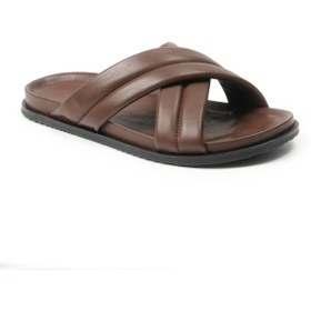 Resim John May Erkek Terlik AG- 22220-35 John May Sandal Kahve 