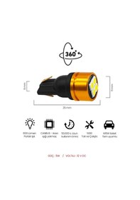 Resim T10 Park Plaka Tavan İç Aydınlatma Ampulü 4 Led W5W 194 Beyaz N11.4415 