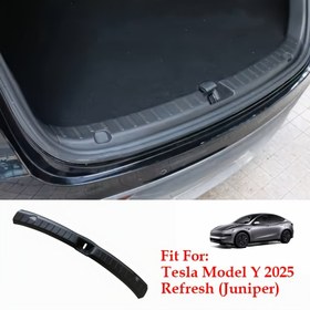 Resim 2025 Tesla Model Y (Juniper) için Arka Tampon Koruyucu - TPE Bagaj Kapısı Durdurucu, Çizilmeye Karşı Dayanıklı Aksesuar, 1 Adet | Gelişmiş Koruma, Spor Tasarım | Dayanıklı Plastik Koruyucu, Araç Kapı Koruması 