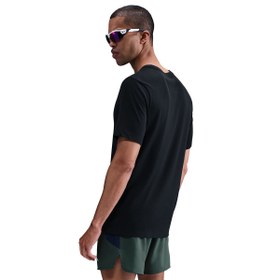 Resim Nike Dri-Fit Tee Trail Logo Erkek Siyah Koşu T-Shirt FQ3914-014 