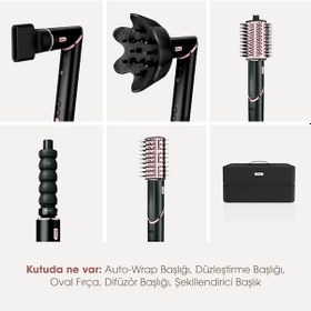 Resim Shark FlexStyle 5-in-1 HD446EU Saç Kurutma & Şekillendirme Sistemi - Black/Rose Gold 