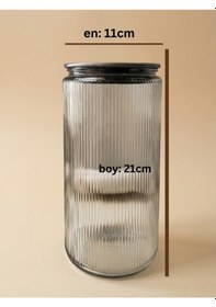 Resim Leelahome Metal Vakum Kapaklı Cam Saklama Kabı 2000 Ml Şeffaf 